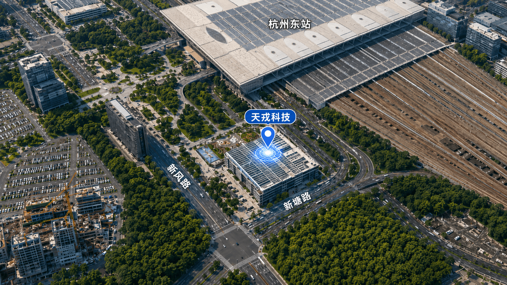 天戎科技杭州办公位置卫星图